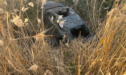 Tokat'ta otomobil, sazlık alana uçtu