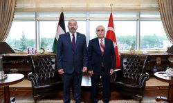 AYM Başkanı  Özkaya, Filistin Başsavcısı Al-Khatib’i Kabul Etti