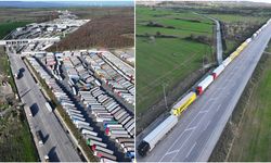 Yunanistan’daki çiftçi eylemleri Türkiye sınırında tır trafiğini kilitledi