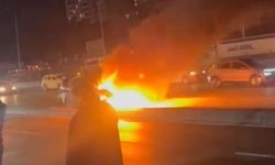 D-100 Karayolu’nda Hafif Ticari Araç Alev Aldı