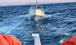 Sürüklenen tekne kurtarıldı