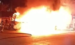 Turgutlu’da midibüs alevlere teslim oldu