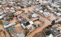 Su altında kalan tarım arazileri görüntülendi