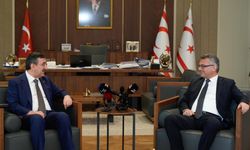 Cumhurbaşkanı Yardımcısı, KKTC Cumhurbaşkanı Erhürman ile görüştü