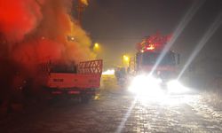 Iğdır’da Kamyonet Duvara Çarpıp Yandı