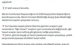 Mersin'de 'change araç' operasyonu