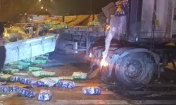 Elazığ-Malatya Yolunda Kaygan Zemin Kazaya Neden Oldu: İki TIR Çarpıştı