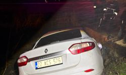 Edirne'de otomobil, şarampole devrildi