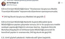 Kapıkule’de dev uyuşturucu darbesi: TIR’da 240 kilo skunk yakalandı