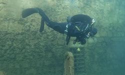 Diyarbakır'da su altındaki tarihi yapılar görüntülendi