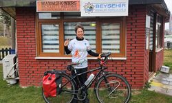 Yeni Zelanda'dan yola çıkan bisikletçi Beyşehir'de