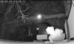 Hırsızlık için tırmandığı binada fark edilince, bakın nasıl kaçtı