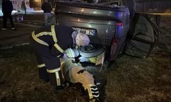 Kütahya’da Otomobil Takla Attı, Sürücü Yaralandı