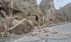 Soğanlı Vadisi'nde düşen kaya parçası paniğe yol açtı