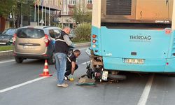 Çorlu’da Otobüse Çarpan Motosiklet Devrildi: 2 Yaralı