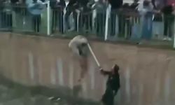 Muş’ta Çayda Mahsur Kalan Köpek Kurtarıldı