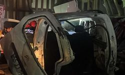 Ordu'da otomobil iş yerine daldı!