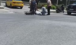Silivri'de taksiyle motosiklet çarpıştı
