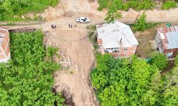 Giresun'da heyelan nedeniyle evler boşaltıldı