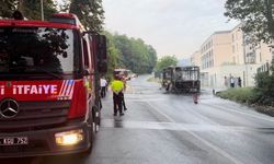 Beykoz'da İETT otobüsü alev alev yandı