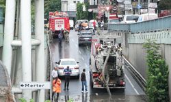 Güngören'de alt geçidi su bastı