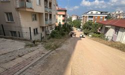 Otomobil apartmanın bahçesine uçtu