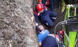 Trabzon'da altyapı kazısında göçük: İşçi toprak altından kurtarıldı
