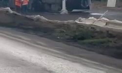 Büyükçekmece'de servis otobüsü devrildi