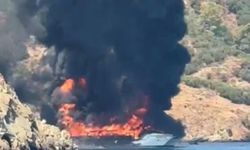 Fethiye'de gezi teknesinde yangın