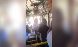 Halk otobüsünde yumruklu kavga