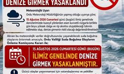 Ordu’da denize girmek bugün yasaklandı