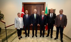 TBMM Başkanı Kurtulmuş, Lizbon Büyükelçiliği'ne gitti!