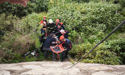Hatay'da otomobil dereye uçtu
