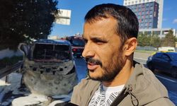 Seyir halindeki minibüs alev alev yandı