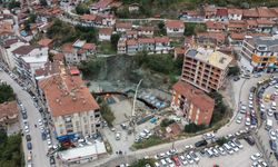Tokat'ta yol çöktü!