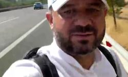 Yürüyerek ve otostop çekerek umreye gidiyor