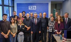 Özgür Özel’den T24’e destek ziyareti!