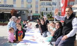 Yozgat'ta çocuklar Filistin için resim çizdi