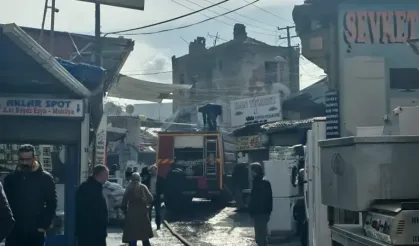 Ulus İtfaiye Meydanı'nda yangın!