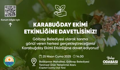 Gölbaşı Belediyesi'nden Karabuğday ekimi etkinliği!
