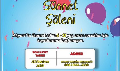Akyurt Belediyesinden sünnet şöleni