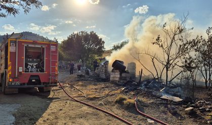 Barakada çıkan yangın korkuttu