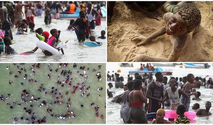 Sıcak havadan bunalan soluğu sahilde aldı