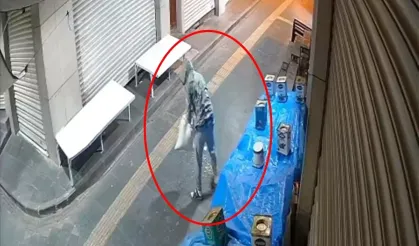 Dükkandan fıstık çaldı!