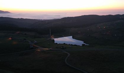 Hırsafa Yaylası, gün batımında eşsiz manzaralar sunuyor