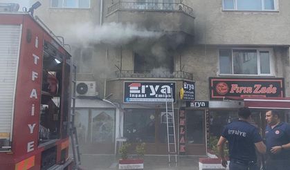 Bolu'da bir apartmanda yangın çıktı!