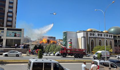 Kahramanmaraş'ta inşaatta yangın