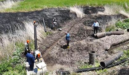 İçme suyu borusunu tahrip ettiler