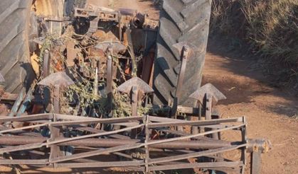 Üzerine tarım aleti devrilen çocuk yaşamını yitirdi