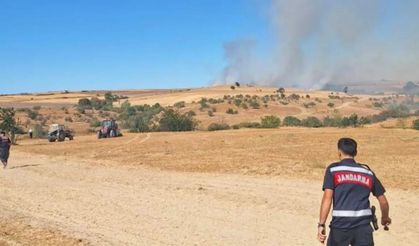 İpsala’da Buğday Tarlasında Yangın